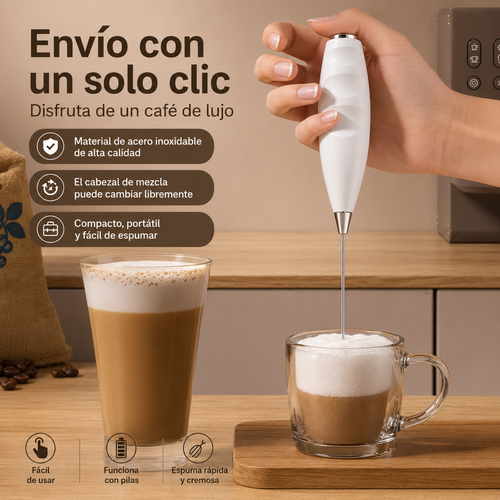 Espumador Eléctrico de Leche Portátil