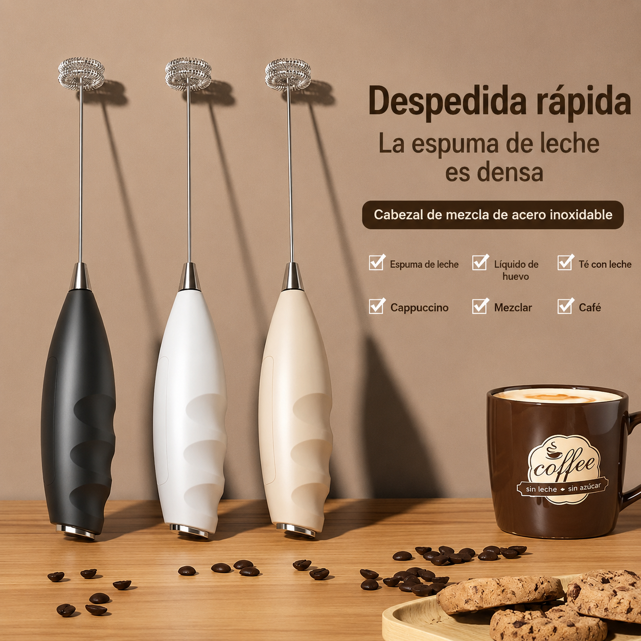 Espumador Eléctrico de Leche Portátil