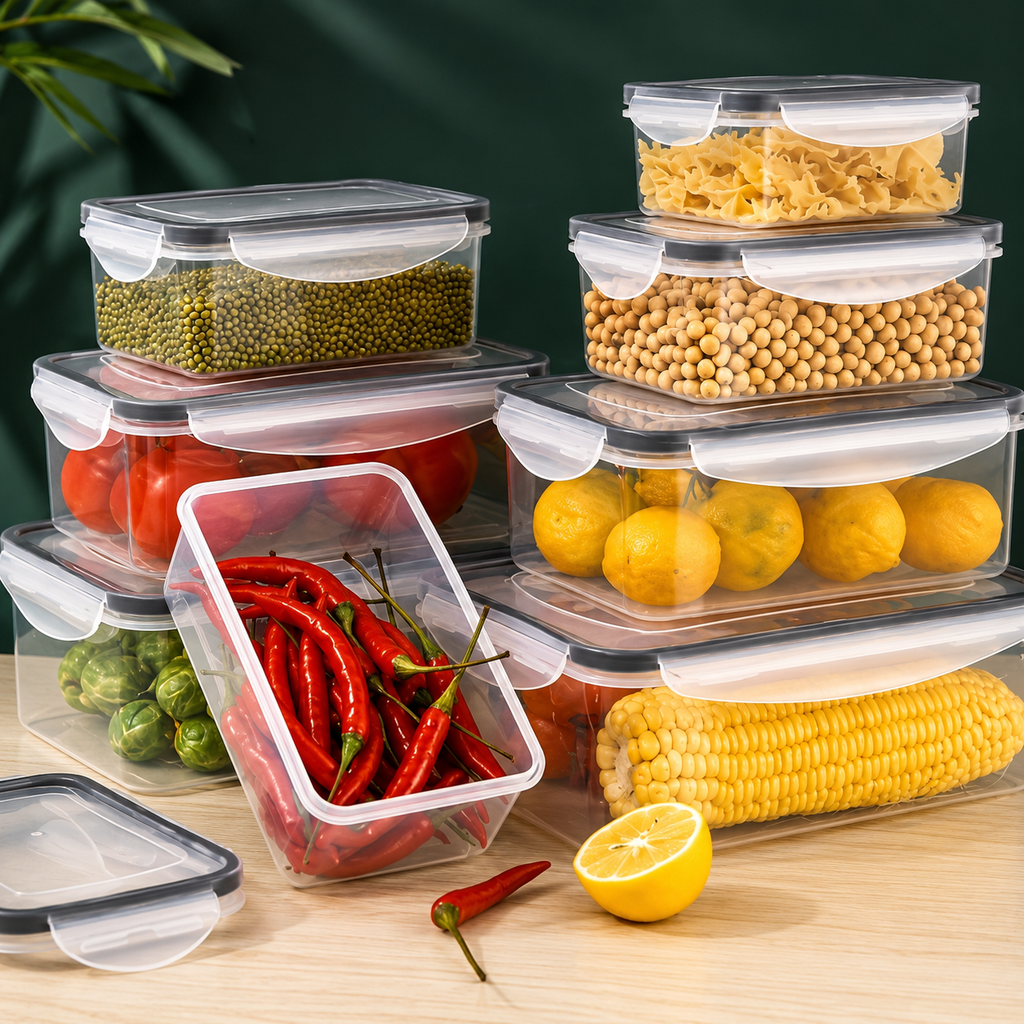 Set de 8 Recipientes Herméticos para Cocina | Ahorra Espacio y Mantén los Alimentos Frescos