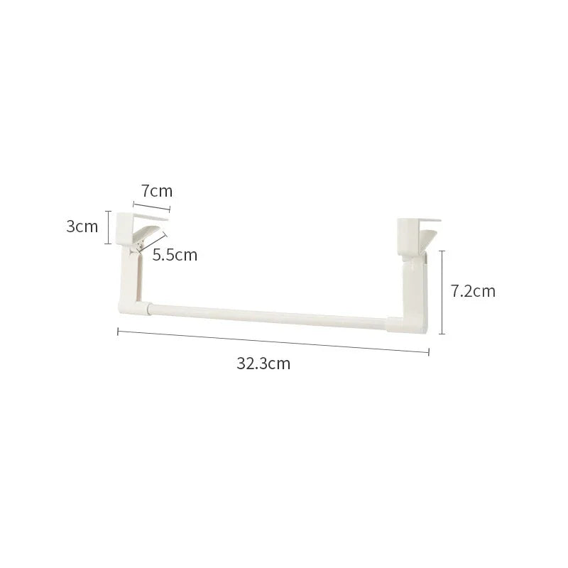 Kitchen Plastic Wrap Storage Rack Cabinet Door Rack Perforation-free Rag Towel Rack Roll Paper Rack