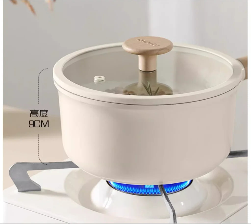 Titanium ceramic non stick kitchen cookware set Special for induction cookers gas stoves cooking pot set
