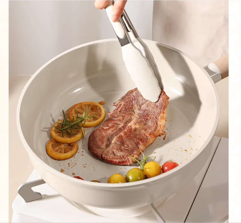 Titanium ceramic non stick kitchen cookware set Special for induction cookers gas stoves cooking pot set