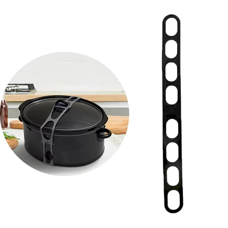 21.2in Reusable Lid Strap Silicone Elastic Band Universal Pot Lid Holder for Lunch Box Strap Elastic Band Outdoor Tableware Tool