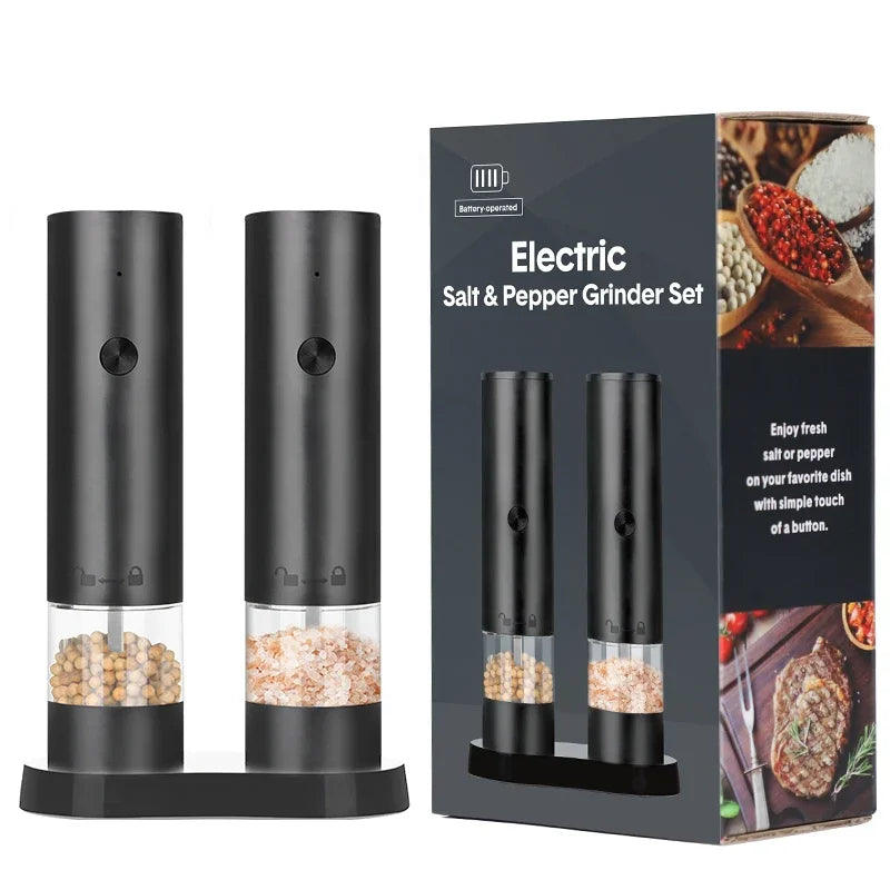 New Rechargeable Electric Salt and Pepper Grinder Adjustable Coarseness Large Capacity Auto Spices Grinders Kitchen Cooking Tool