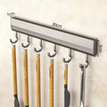 Kitchen Hooks Rack Wall Mounted Drill-free Kitchen Utensils Storage Row Hook Holder Bathroom Robe Towel Coat Hangers