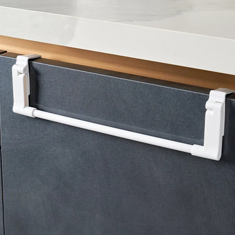 Kitchen Plastic Wrap Storage Rack Cabinet Door Rack Perforation-free Rag Towel Rack Roll Paper Rack
