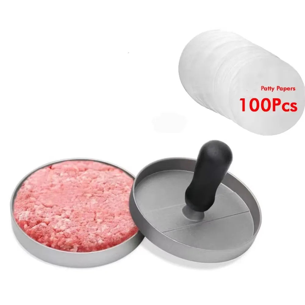 Burger Press Hamburger Meat Tool Patty Maker Aluminum Burger Maker for Kitchen BBQ Grill