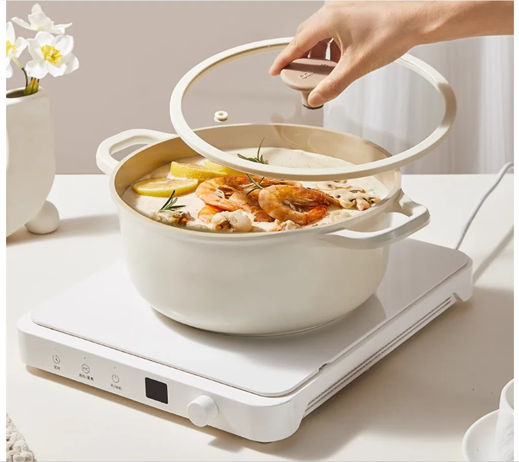 Titanium ceramic non stick kitchen cookware set Special for induction cookers gas stoves cooking pot set